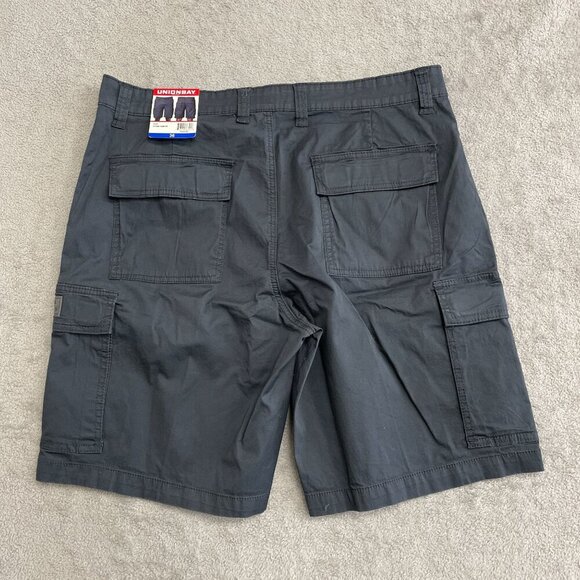 NEW Unionbay Men's Size 36 Cargo Shorts Blue 98% Cotton 2% Spandex - Picture 3 of 7